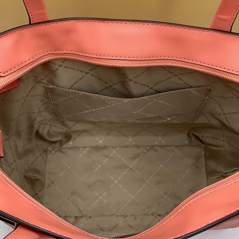 MICHAEL KORS CARMEN LARGE NORTH SOUTH TOTE SHERBERT COLOR - Picture 11 of 16